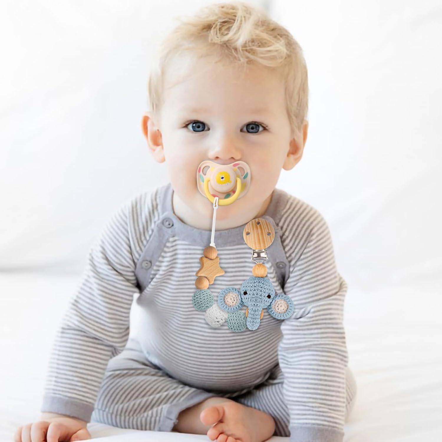 Clip de Chupete LSTRAGY Elefante de Silicona Suave 49.9g