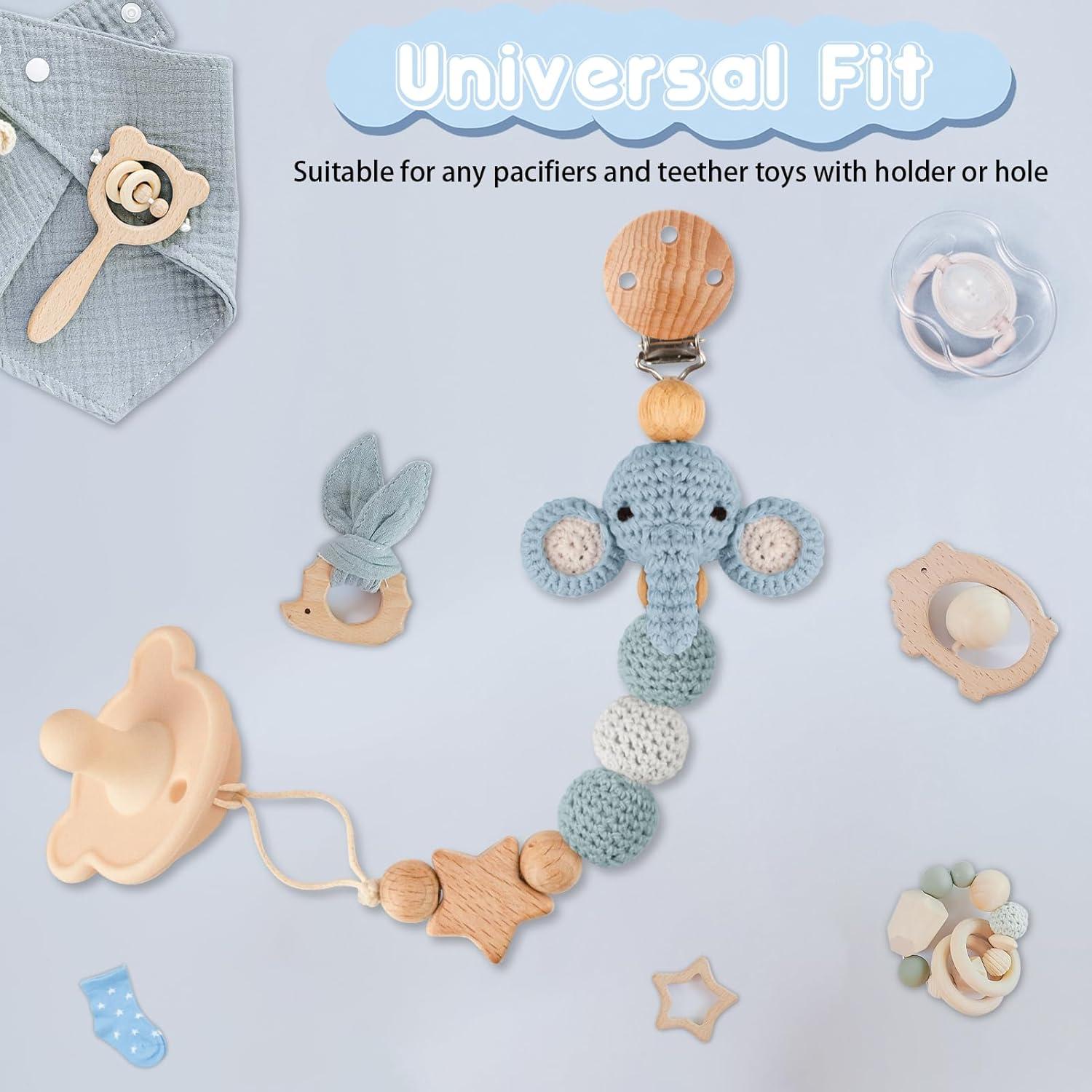 Clip de Chupete LSTRAGY Elefante de Silicona Suave 49.9g