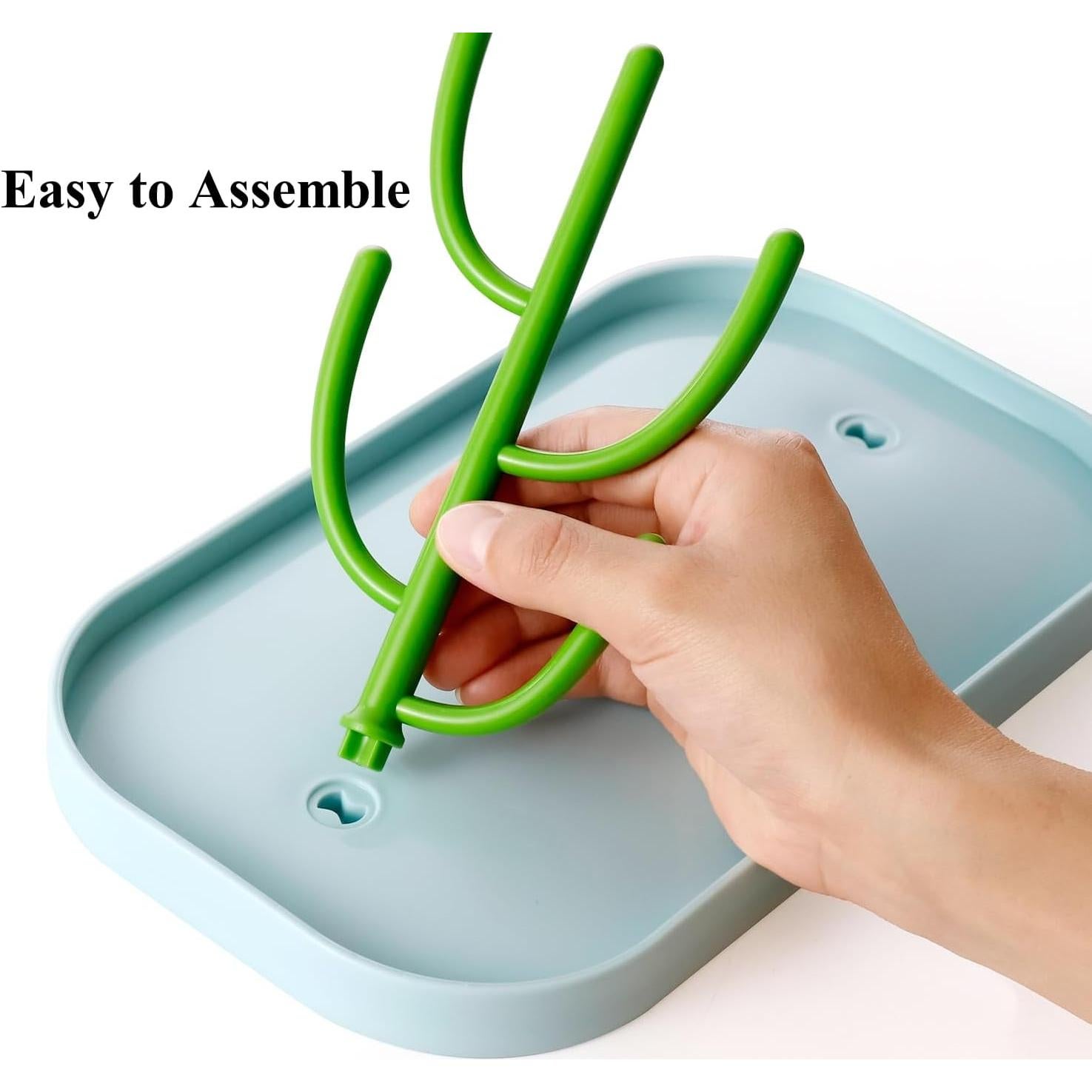 Soporte para Secado de Biberones XYW Azul Ahorra Espacio