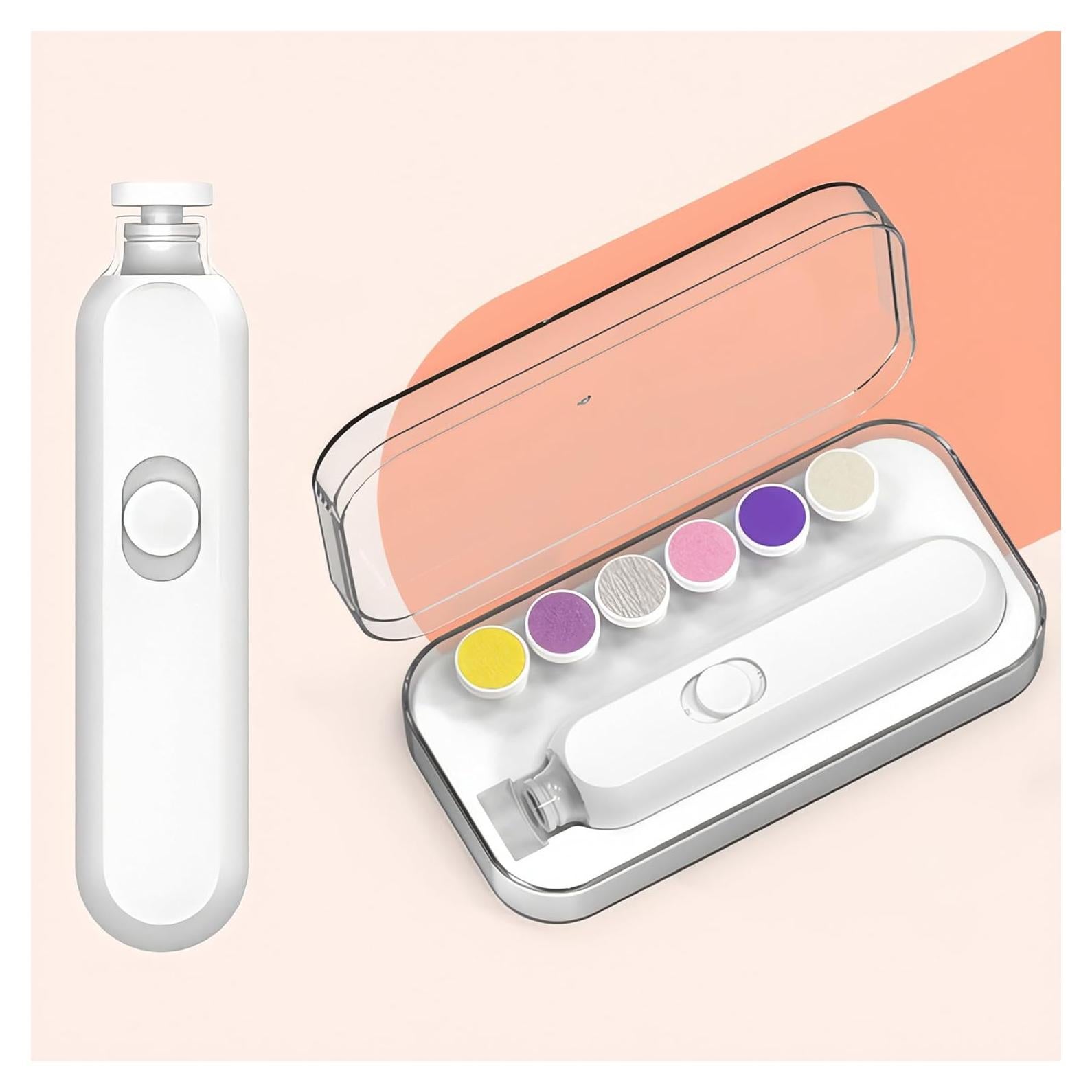 Cortador de Uñas Eléctrico para Bebés Wishator 6 en 1 Blanco