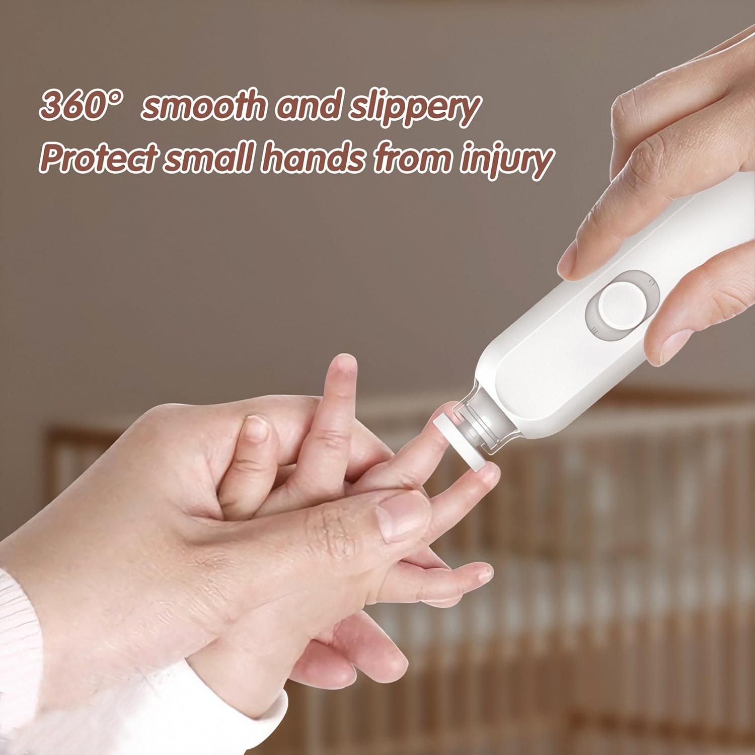 Cortador de Uñas Eléctrico para Bebés Wishator 6 en 1 Blanco