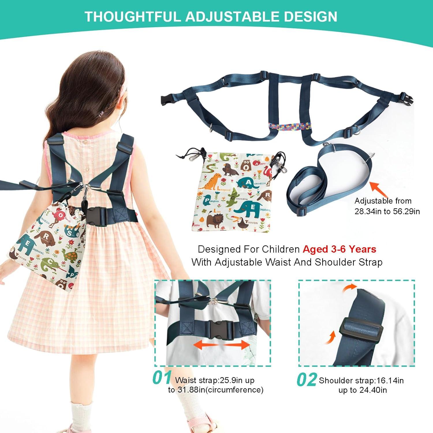 Arnés de Seguridad Ajustable para Niños Autistas - Turquesa