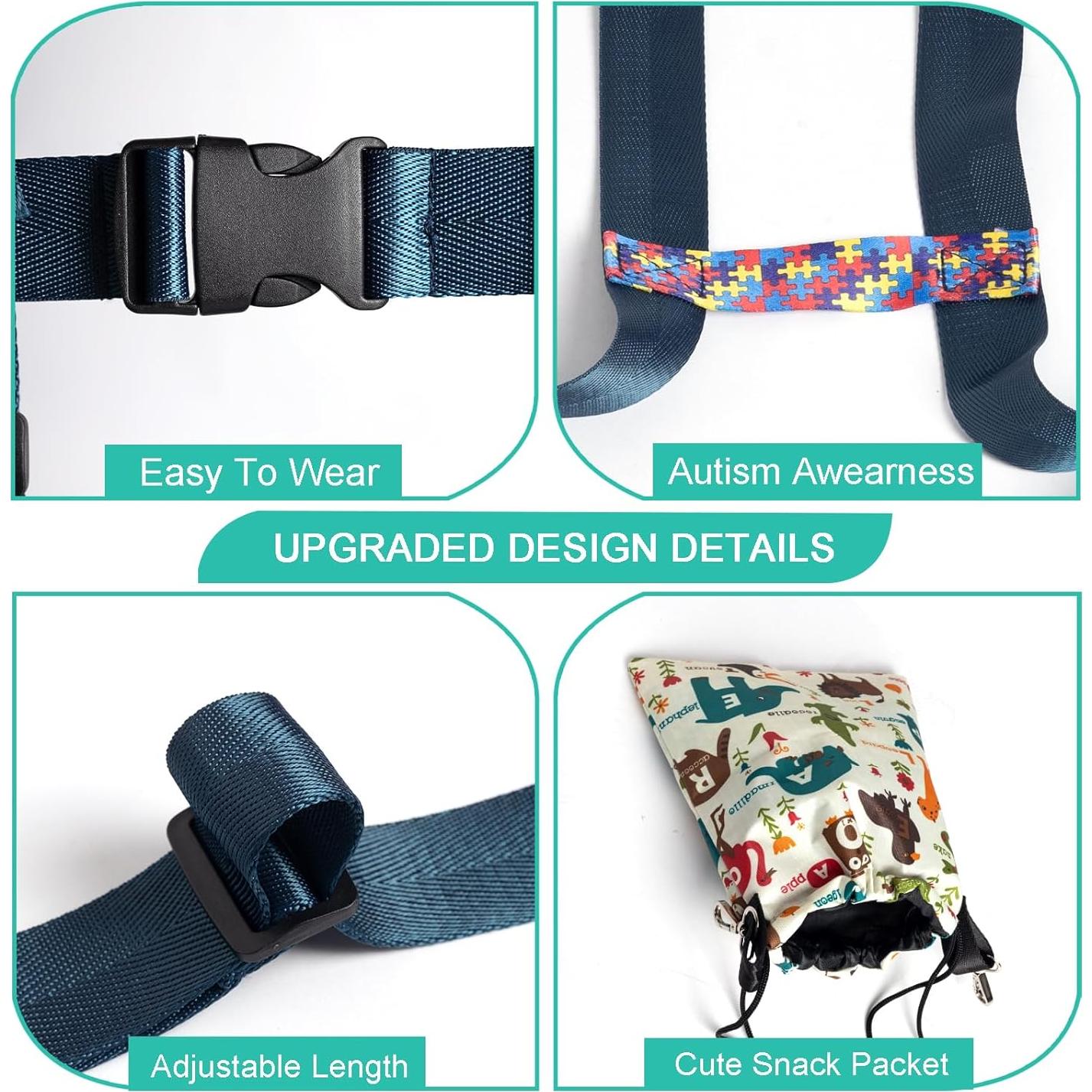 Arnés de Seguridad Ajustable para Niños Autistas - Turquesa