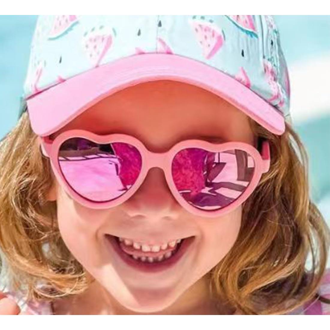 Gafas de sol polarizadas para bebés corazón con correa - UV400