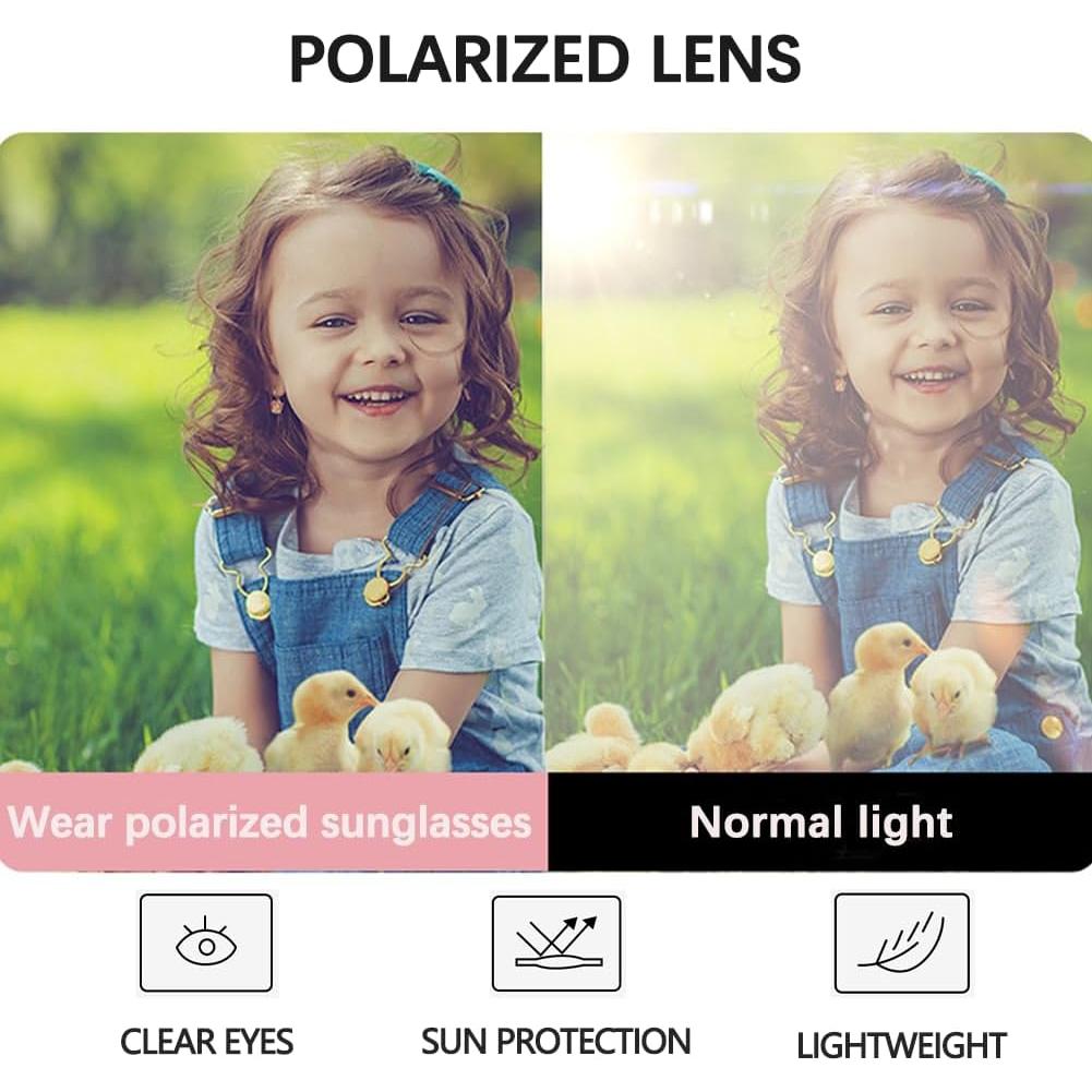 Gafas de sol polarizadas para bebés corazón con correa - UV400