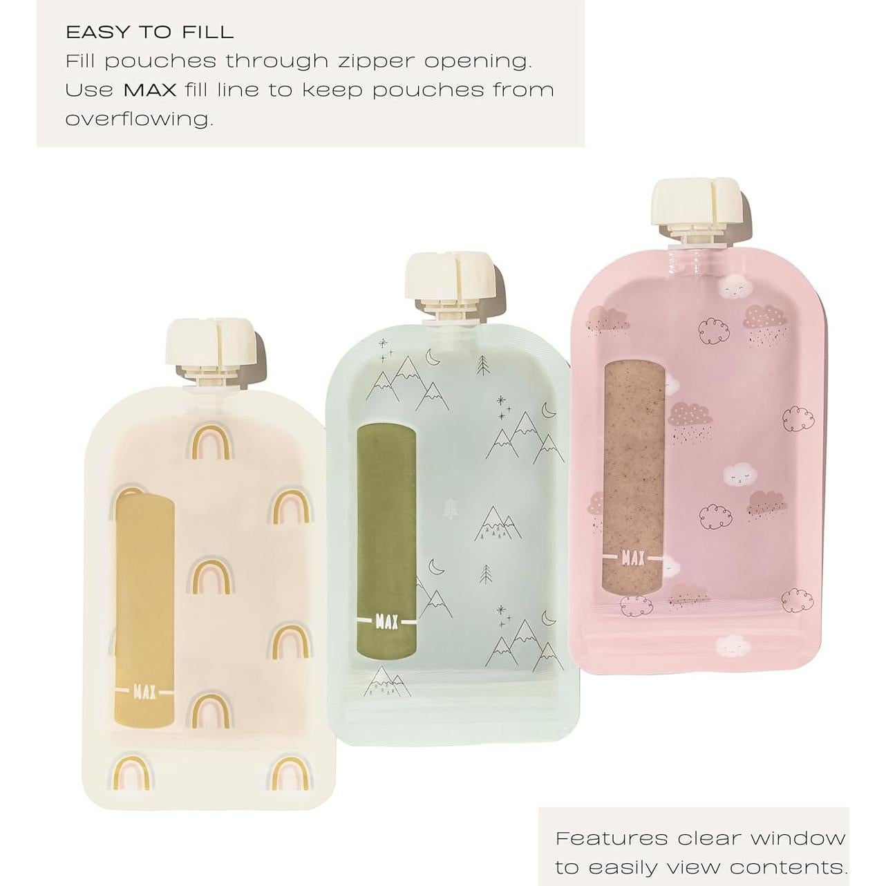 Bolsas Reutilizables para Comida Bebé Hippypotamus - 12 Unidades