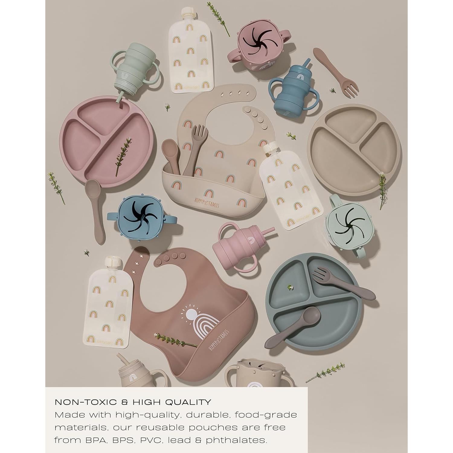 Bolsas Reutilizables para Comida Bebé Hippypotamus - 12 Unidades