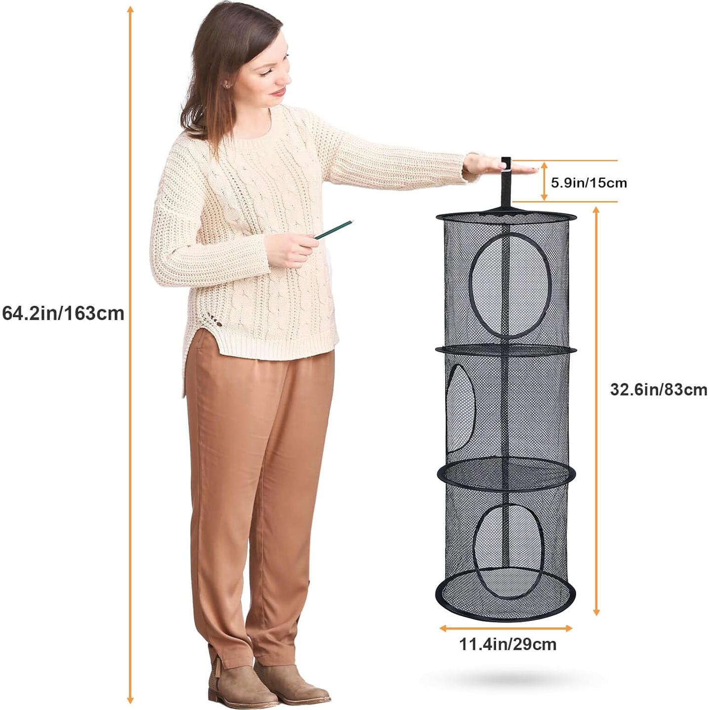 Organizador de Hamaca para Animales de Peluche Basumee 2 Pcs Negro