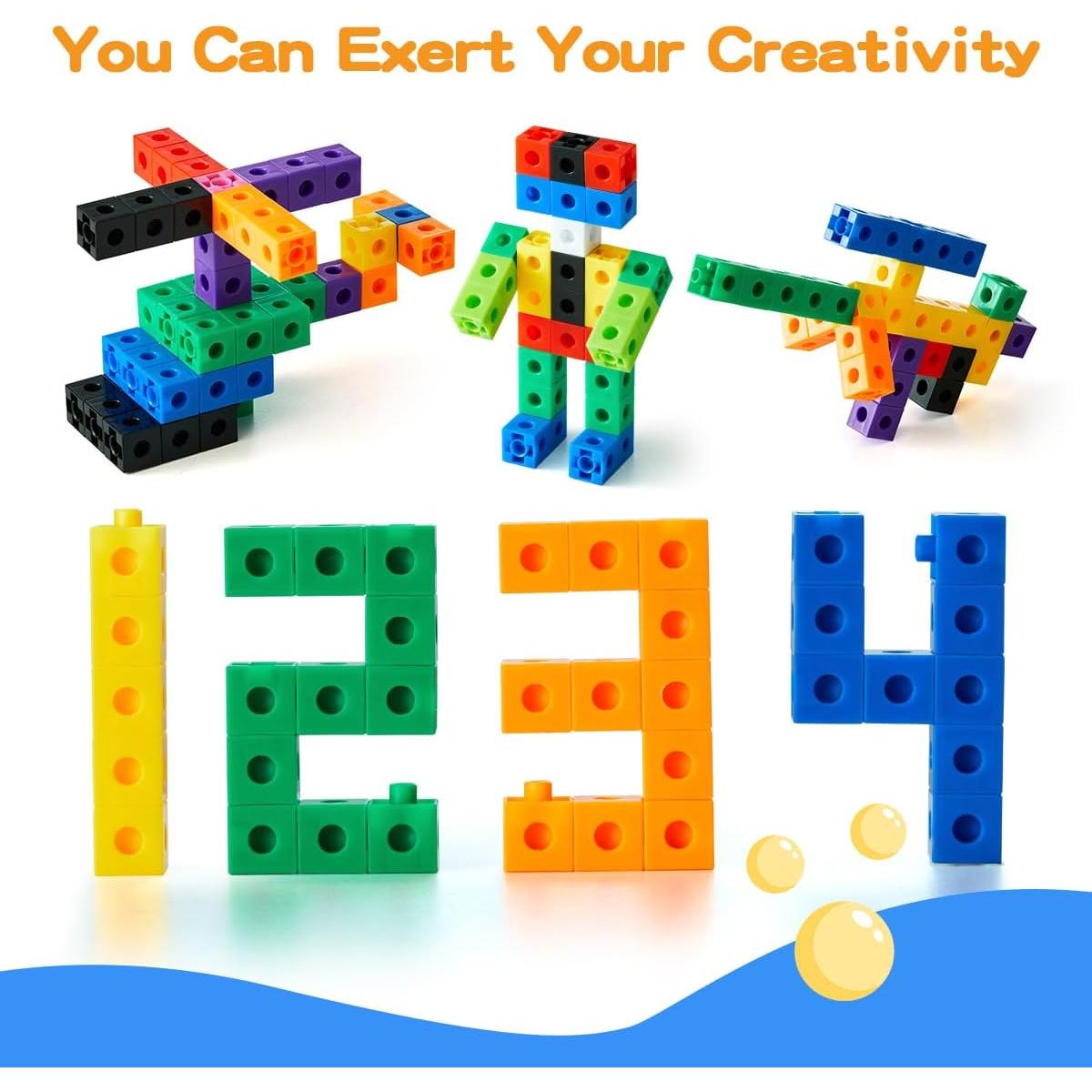 Conjunto de 200 Cubos Enlazables Matemáticos STEM 2 cm