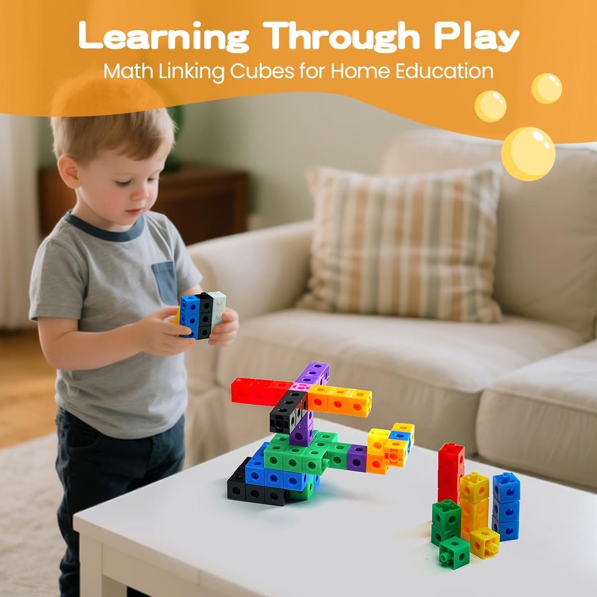 Conjunto de 200 Cubos Enlazables Matemáticos STEM 2 cm