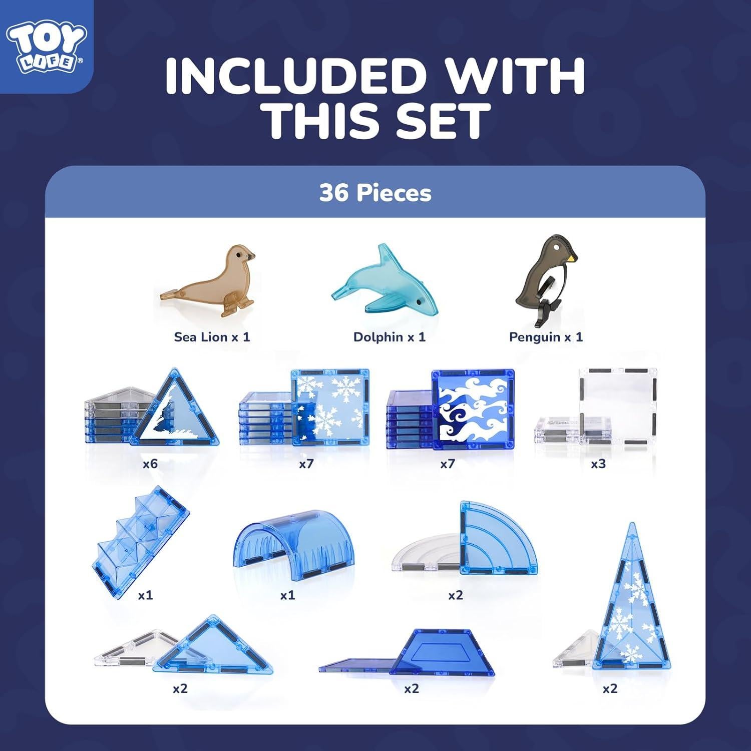 Azulejos Magnéticos TOY Life Animales Marinos 56 Piezas