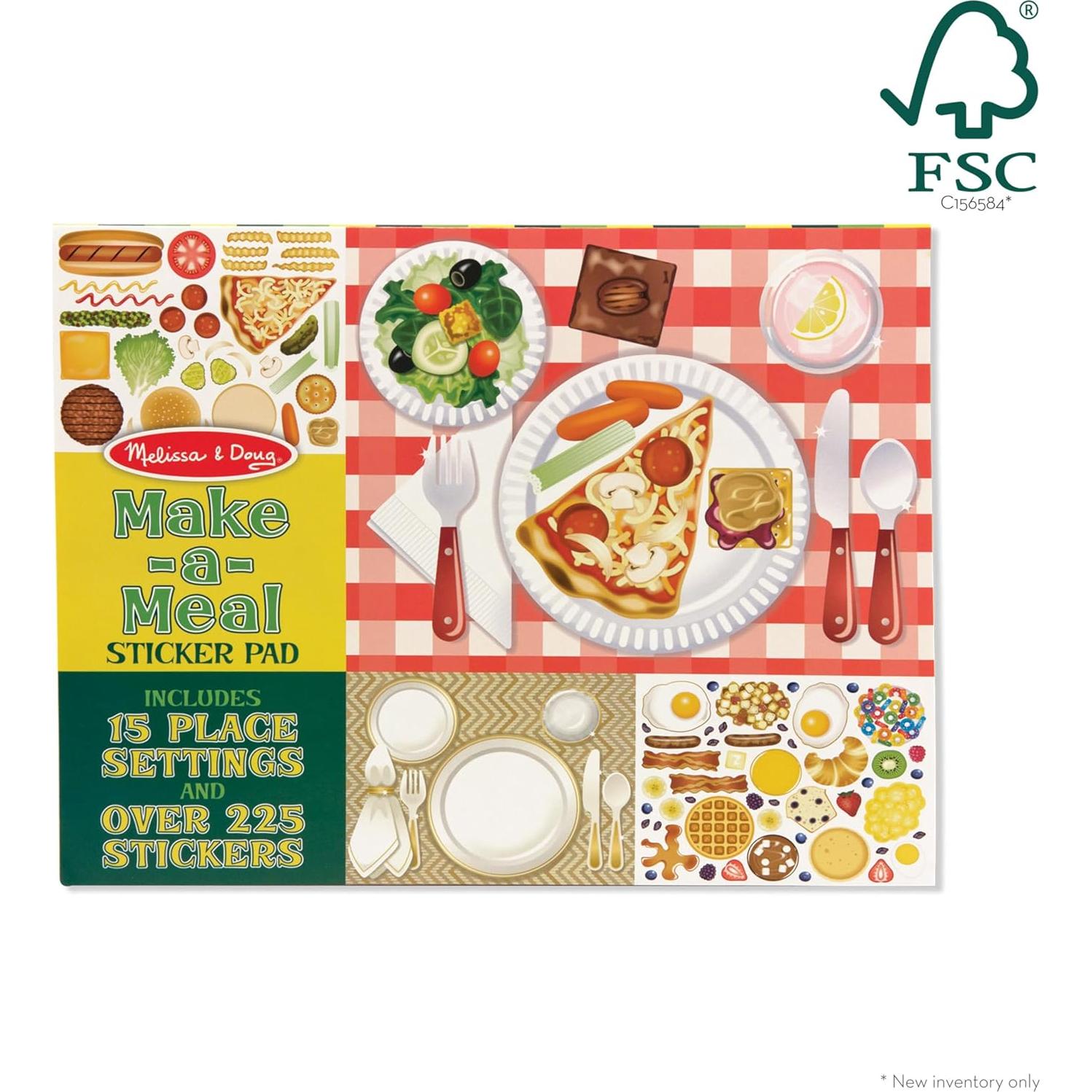 Almohadilla de Pegatinas Melissa & Doug - Comida 225+ Pegatinas