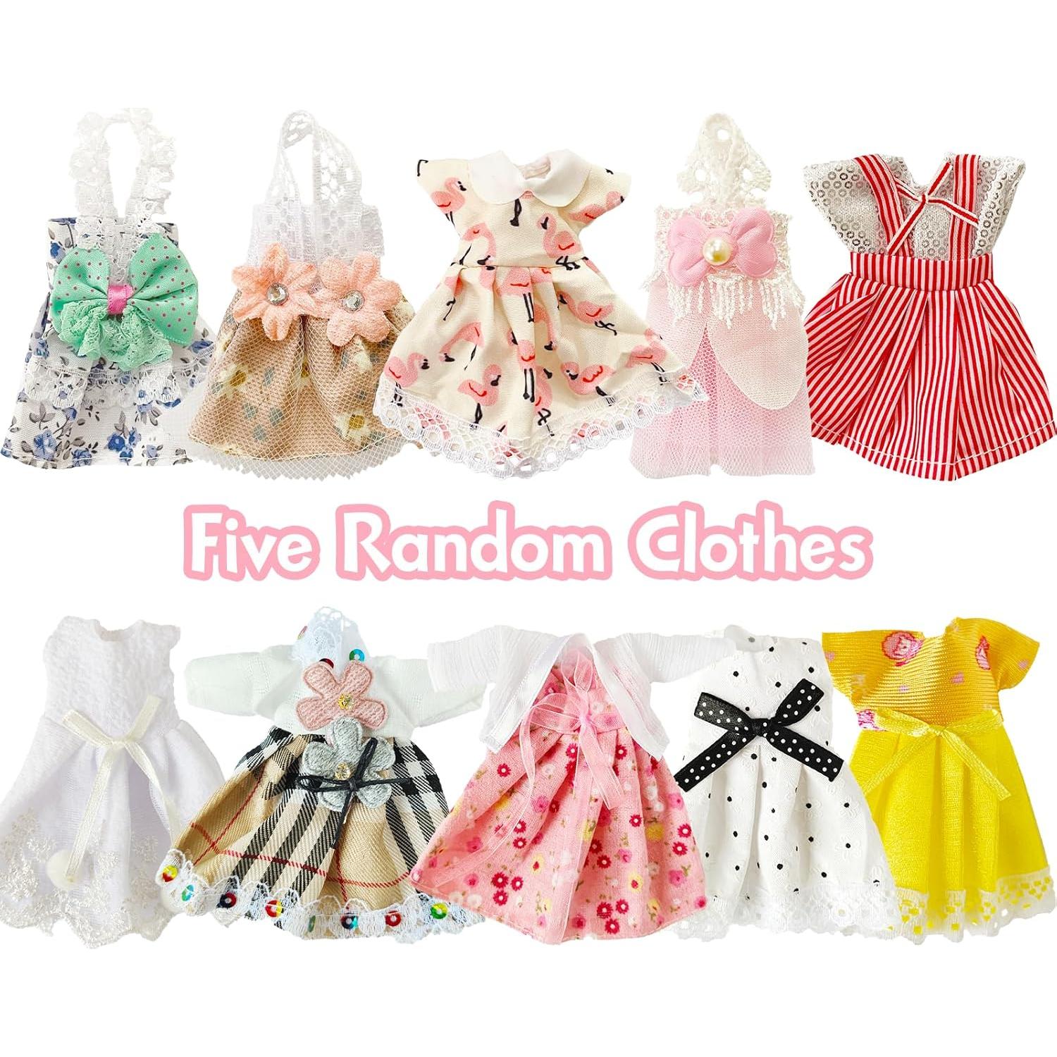 Muñecas Mini Niña Chenghai 16 cm con 10 Conjuntos de Ropa