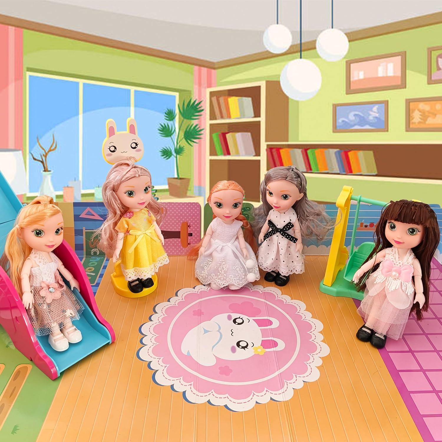 Muñecas Mini Niña Chenghai 16 cm con 10 Conjuntos de Ropa