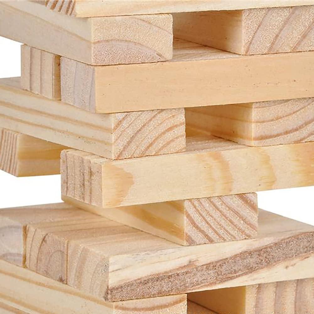 Juego de Torre de Bloques de Madera Apilables 2-Pack