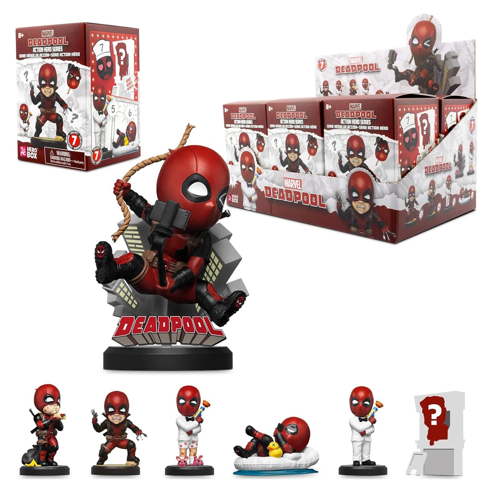 Caja Sorpresa 6 Figuras Coleccionables Deadpool YuMe 10 cm