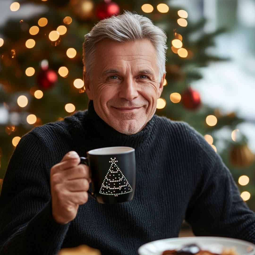 Taza de Cerámica IllumiPeg 11 oz Cambia de Calor Árbol de Navidad