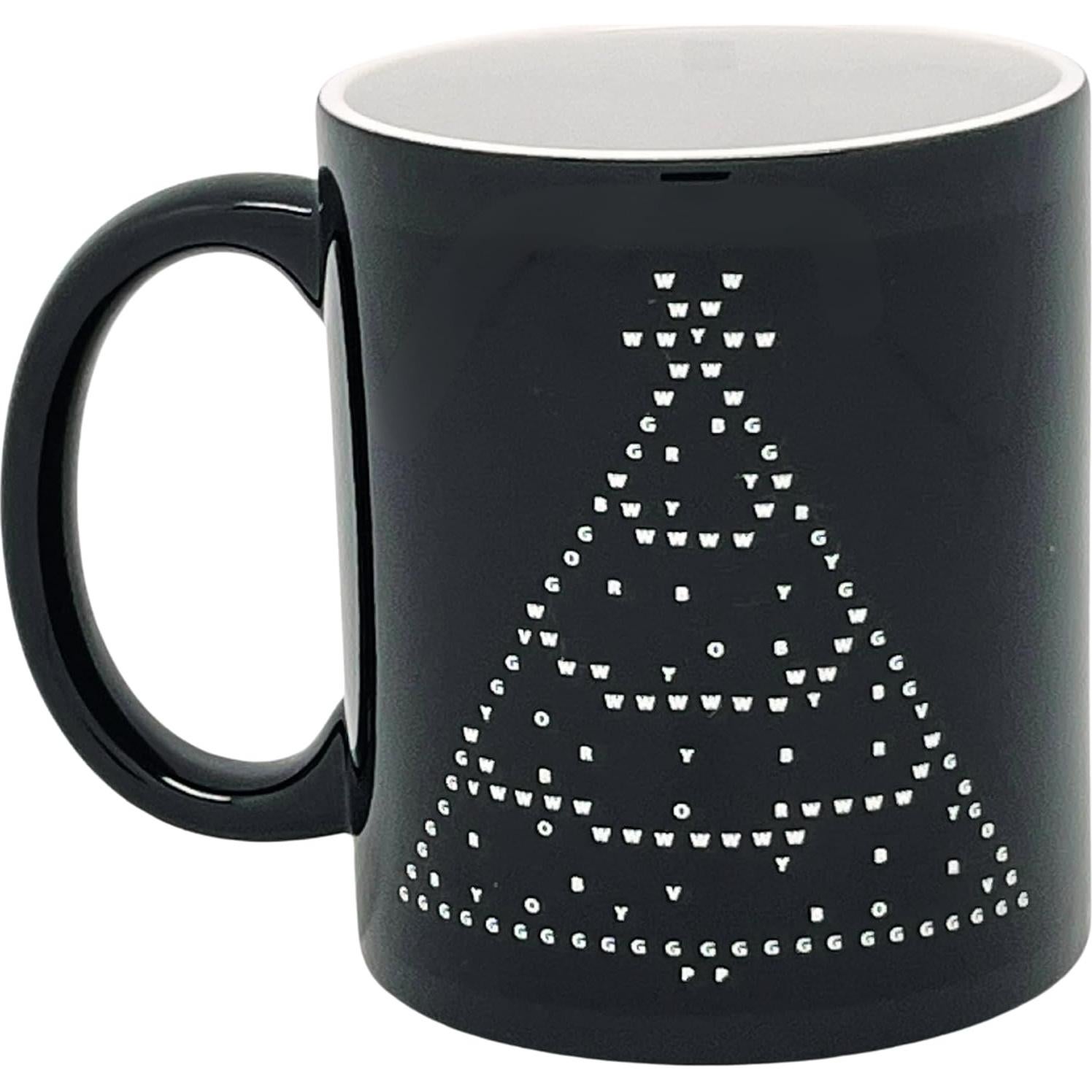 Taza de Cerámica IllumiPeg 11 oz Cambia de Calor Árbol de Navidad