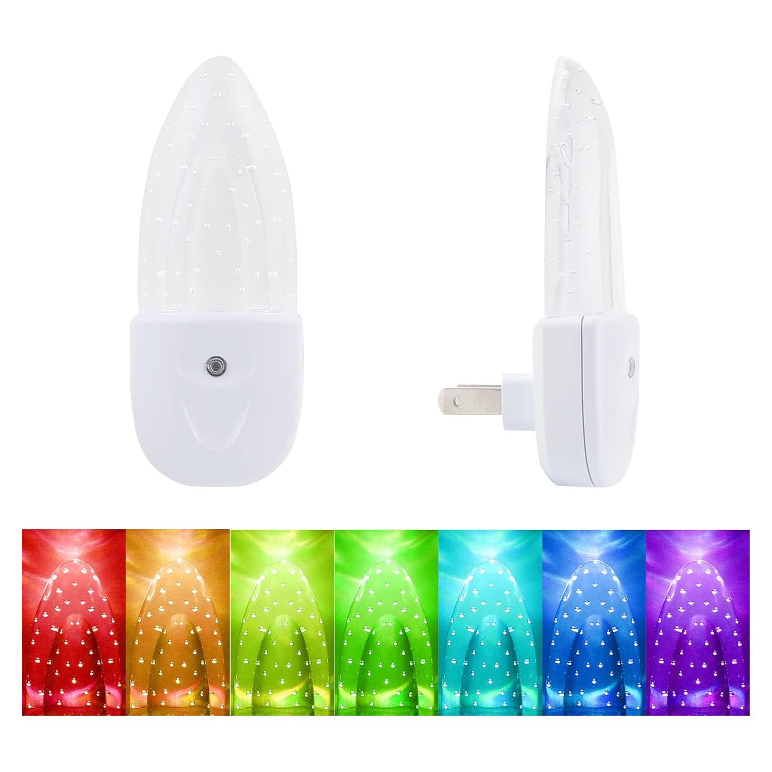 Luz Nocturna LED Multicolor GREENIC 4 Pcs Sensor Crepúsculo