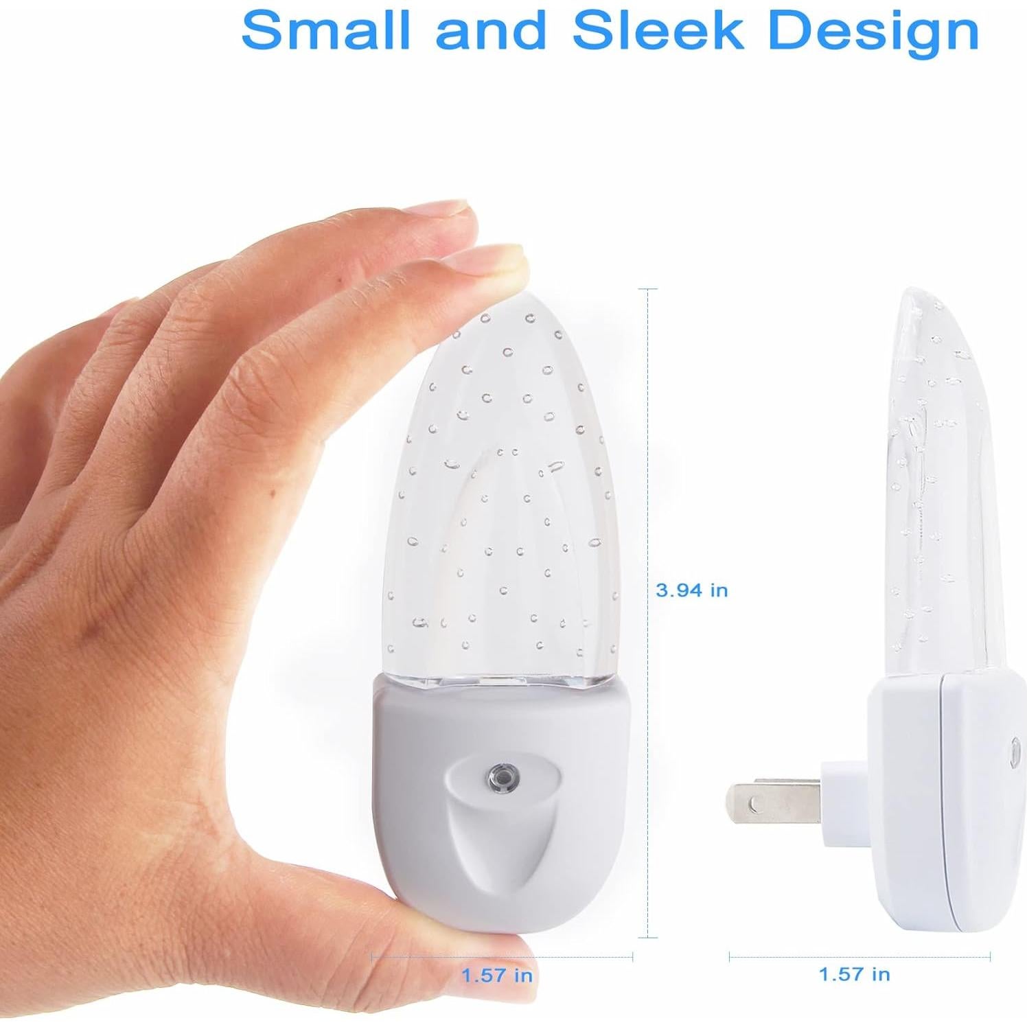 Luz Nocturna LED Multicolor GREENIC 4 Pcs Sensor Crepúsculo