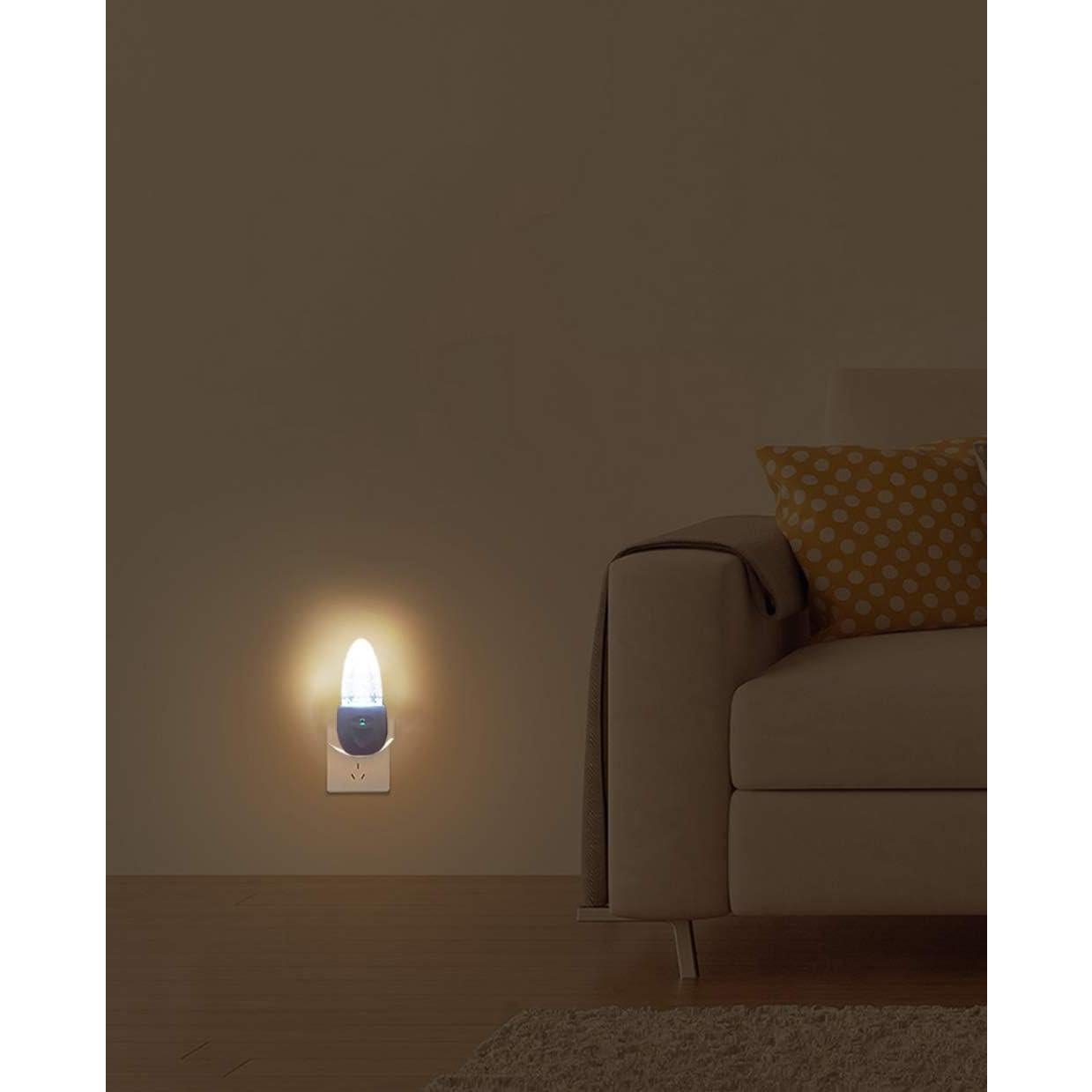 Luz Nocturna LED Multicolor GREENIC 4 Pcs Sensor Crepúsculo