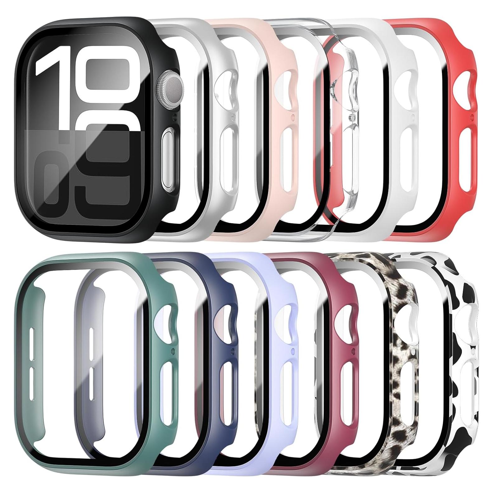 Paquete de 12 fundas con protector de pantalla para Apple Watch 42mm