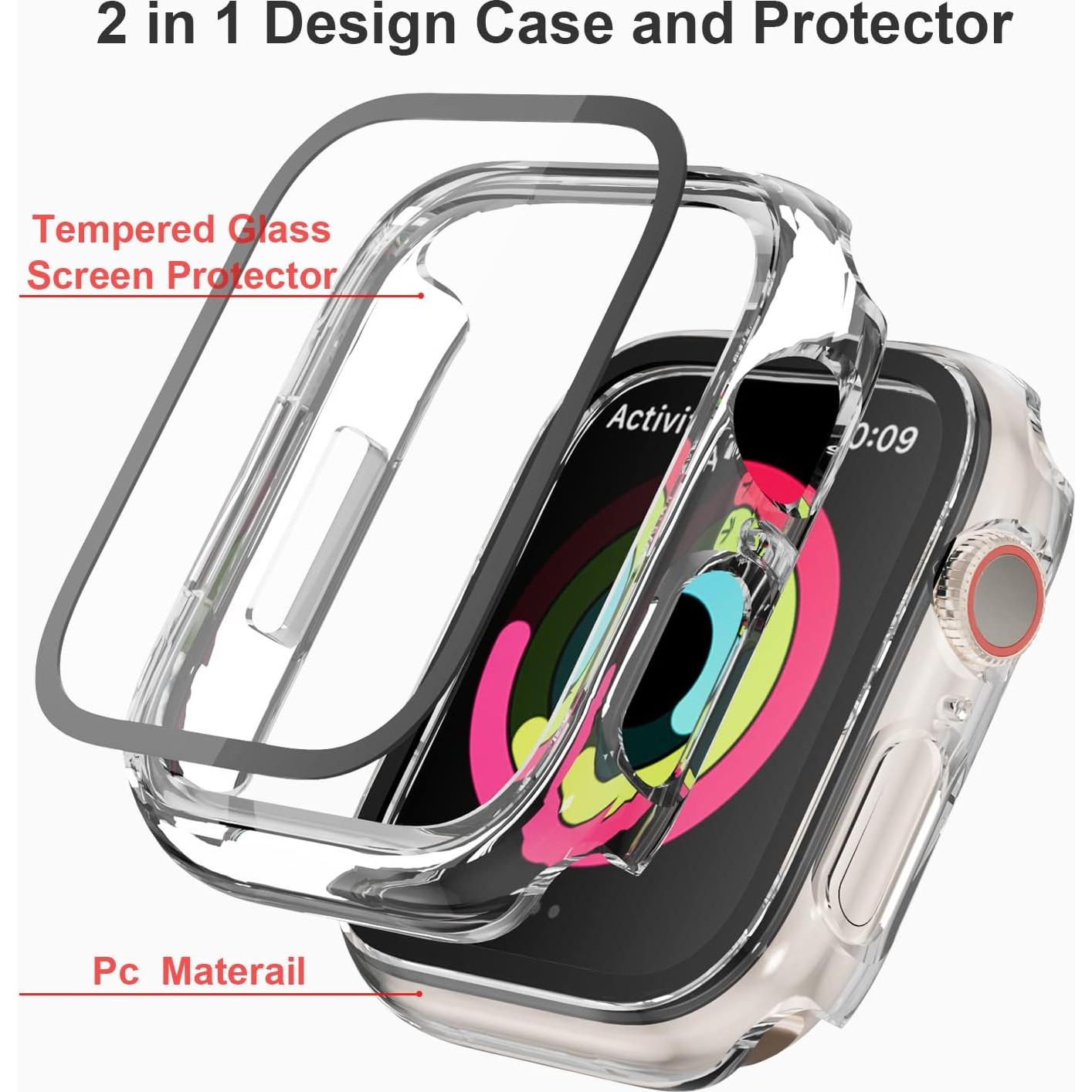 Paquete de 12 fundas con protector de pantalla para Apple Watch 42mm