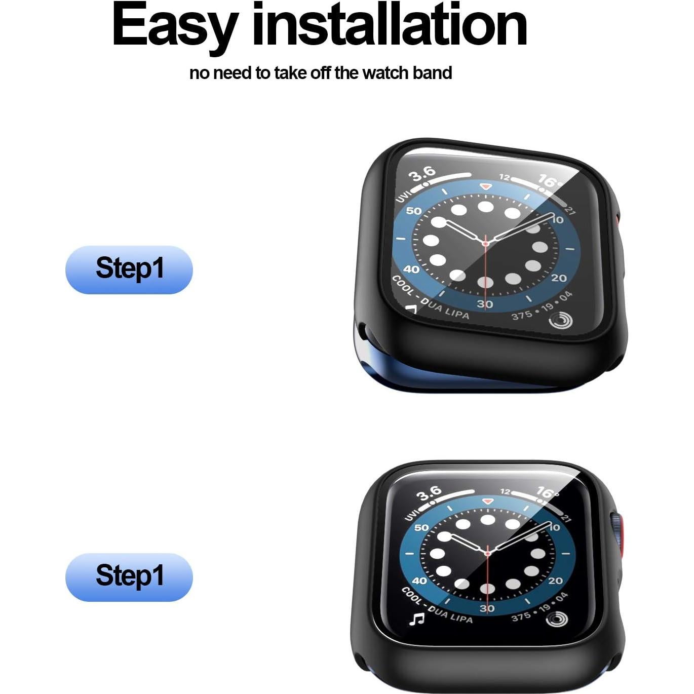 Paquete de 12 fundas con protector de pantalla para Apple Watch 42mm