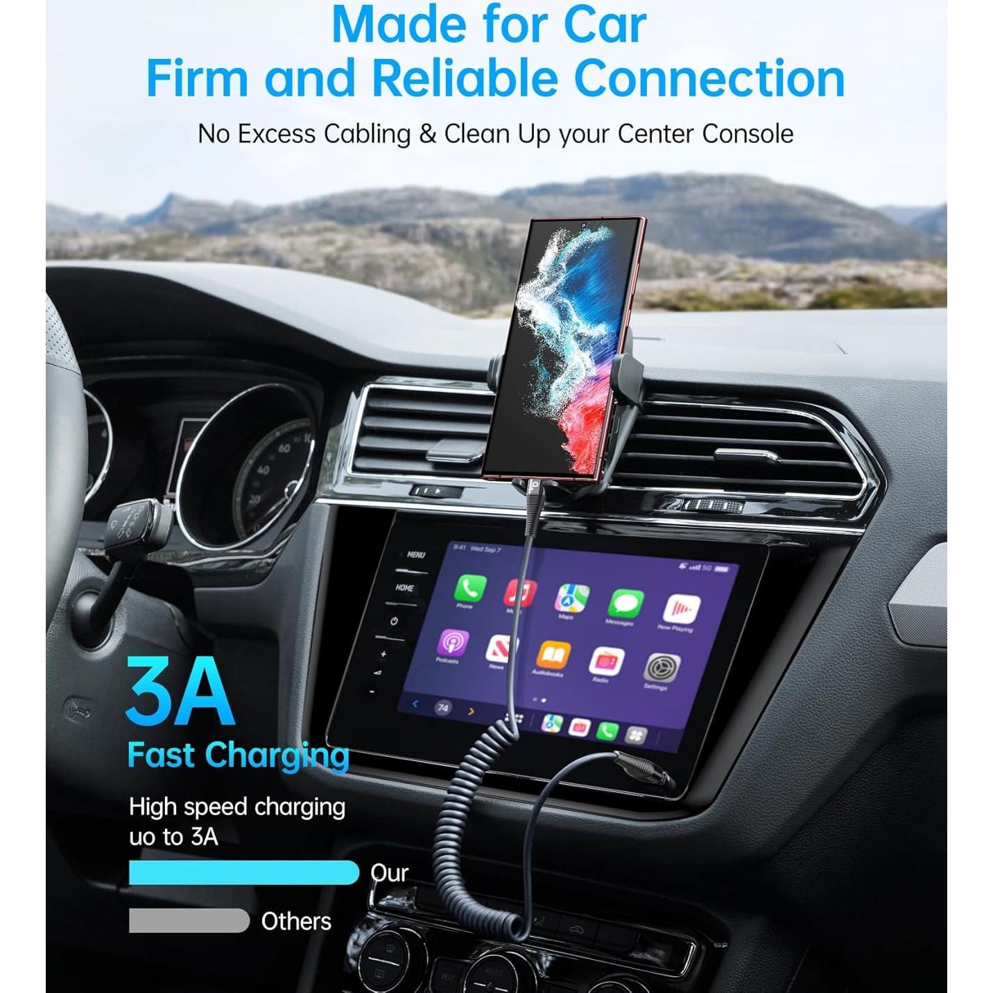 Cable USB C de carga rápida 66W PRAKIE 0.91m Negro 2Pack