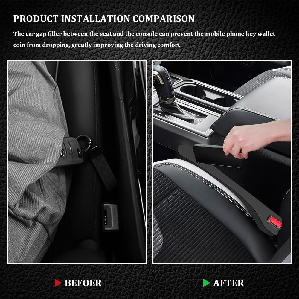 Relleno de Espacio Lateral para Asiento de Coche RGOAANC 2PCS