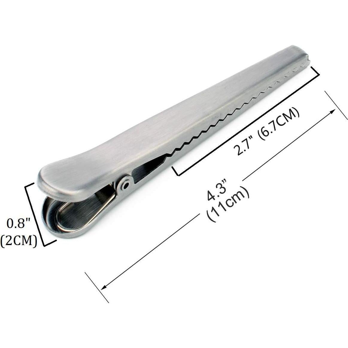 Set de 12 Clips de Acero Inoxidable Flammi para Bolsas