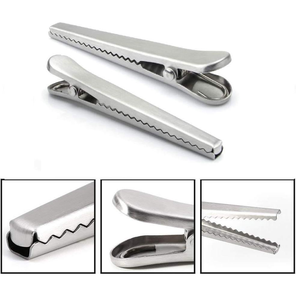 Set de 12 Clips de Acero Inoxidable Flammi para Bolsas