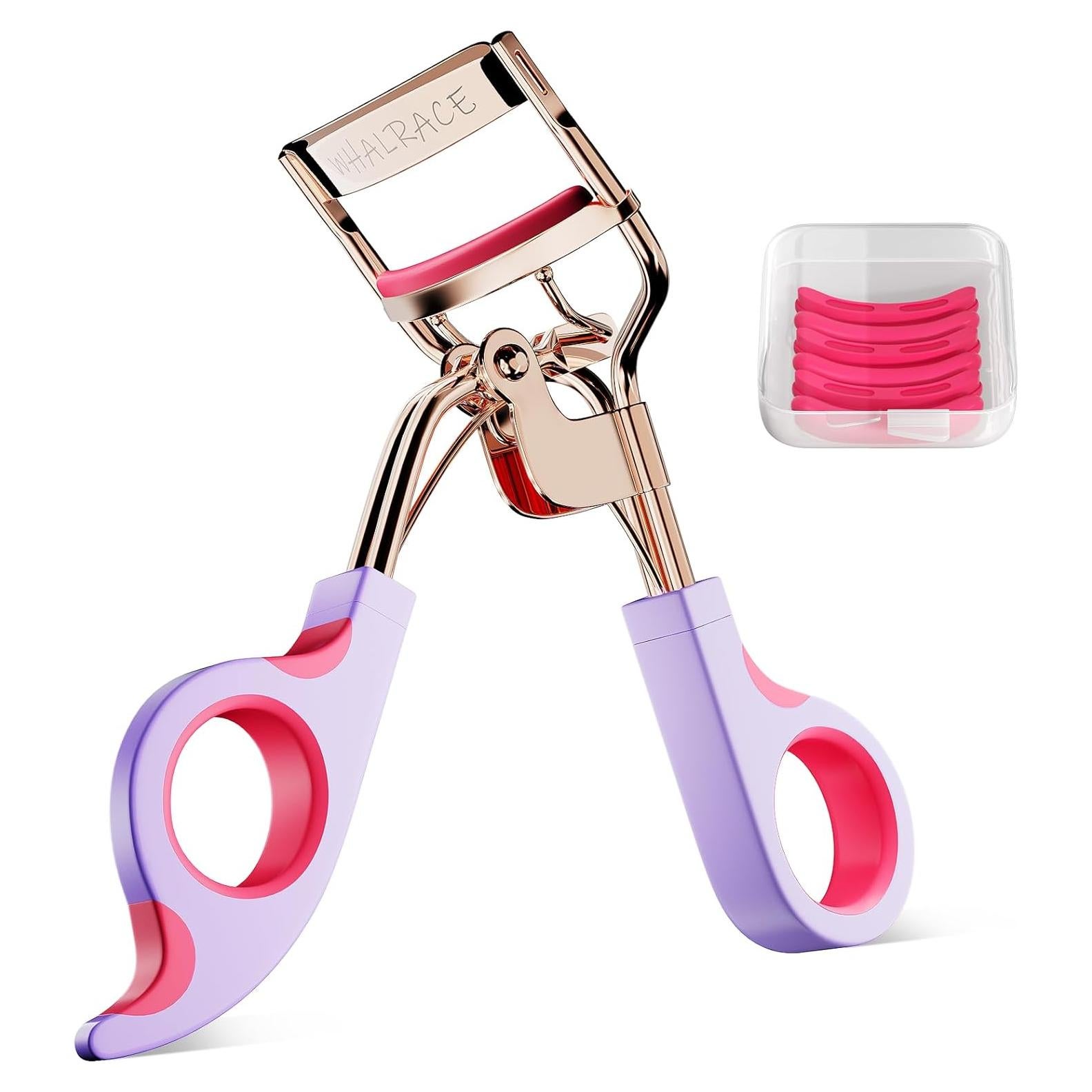 Rizador de Pestañas Whalrace Oro Rosa con 6 Almohadillas