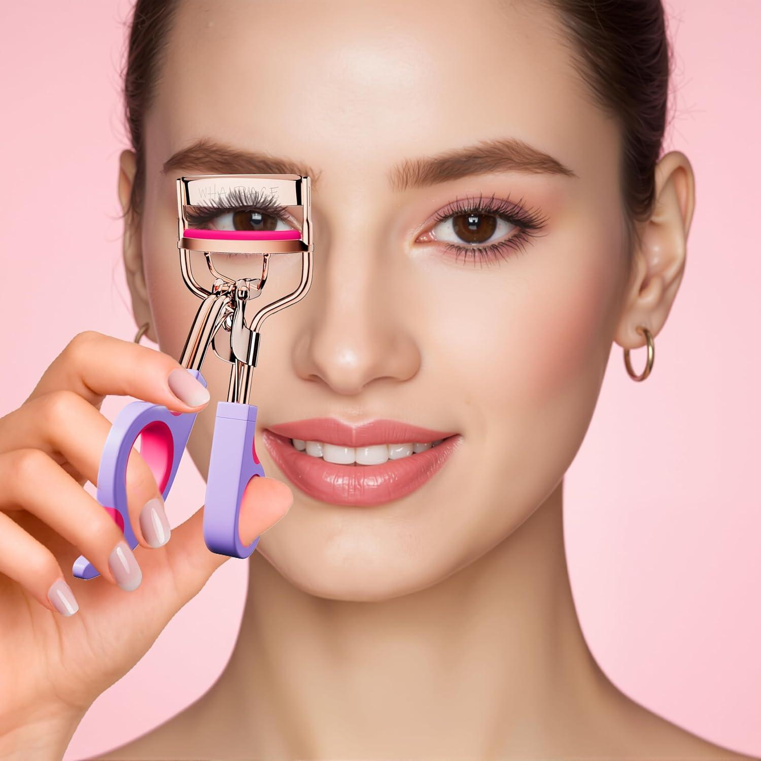 Rizador de Pestañas Whalrace Oro Rosa con 6 Almohadillas