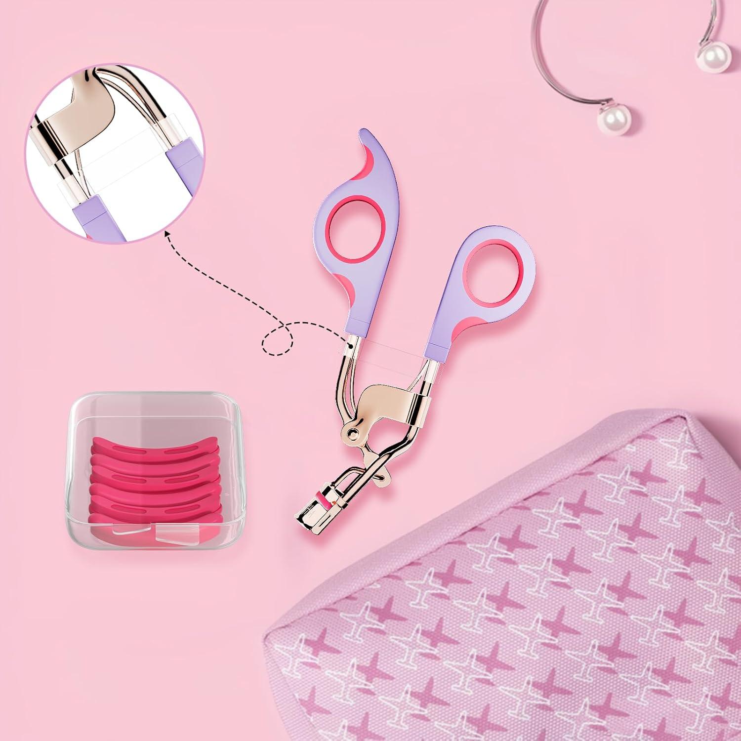 Rizador de Pestañas Whalrace Oro Rosa con 6 Almohadillas