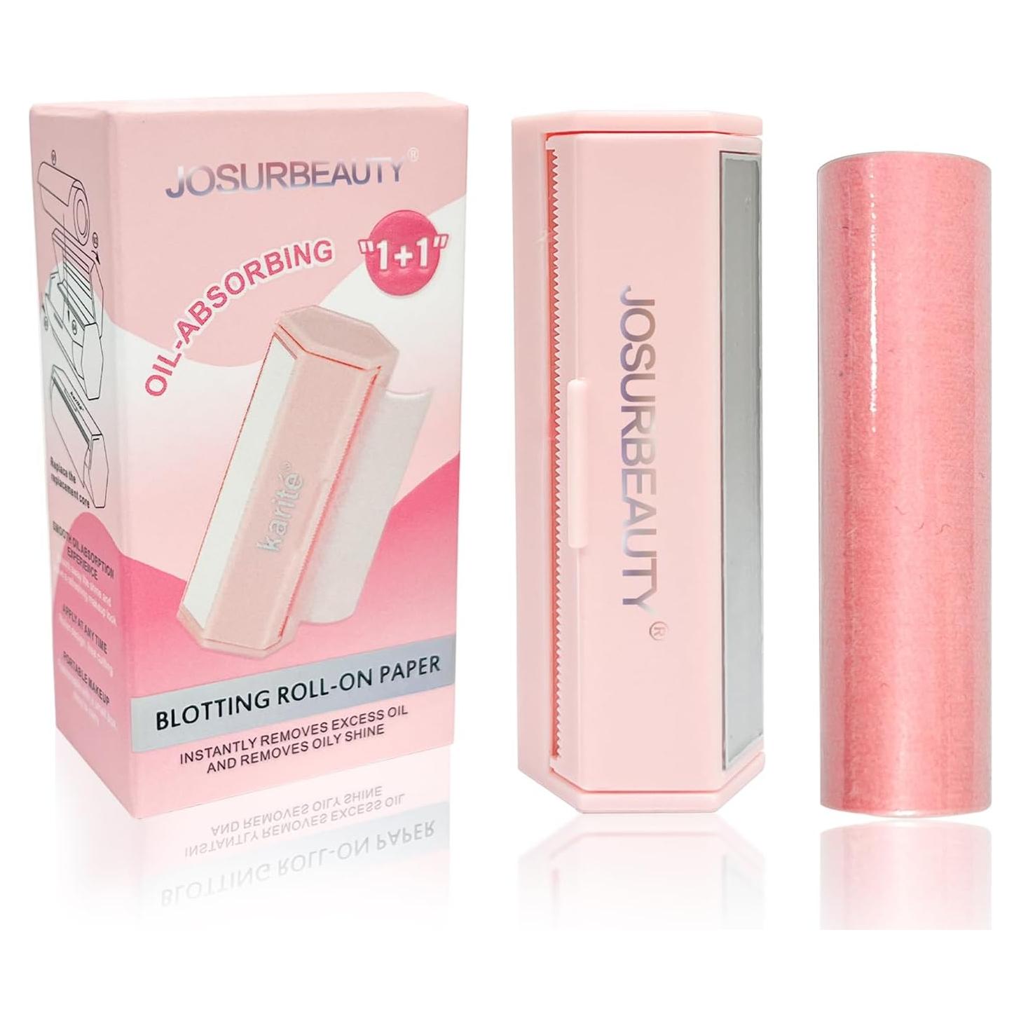 Hojas Absorbentes de Aceite JOSURBEAUTY 5M Rosa - Control Grasa