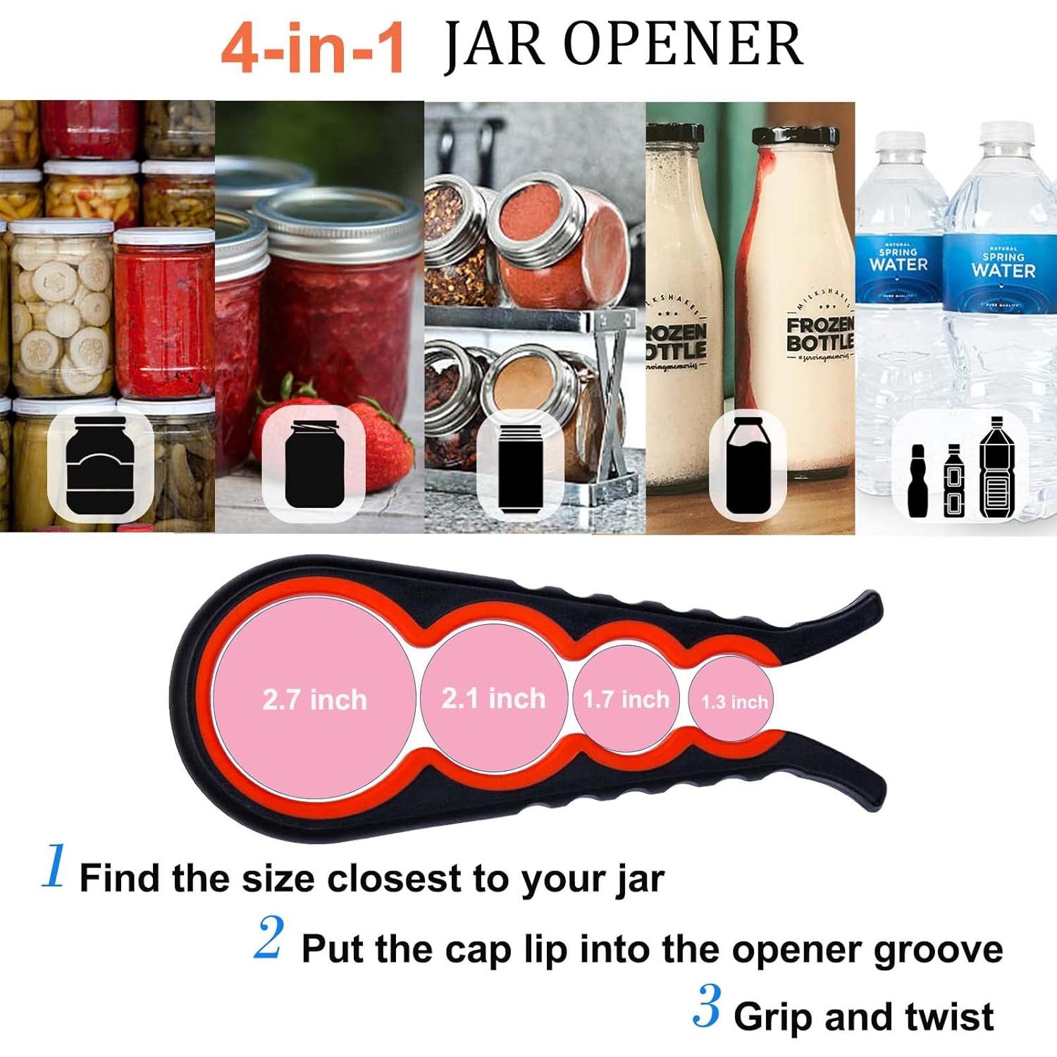 Abridor de Tarros 4 en 1 Bloss Antideslizante para Manos Débiles