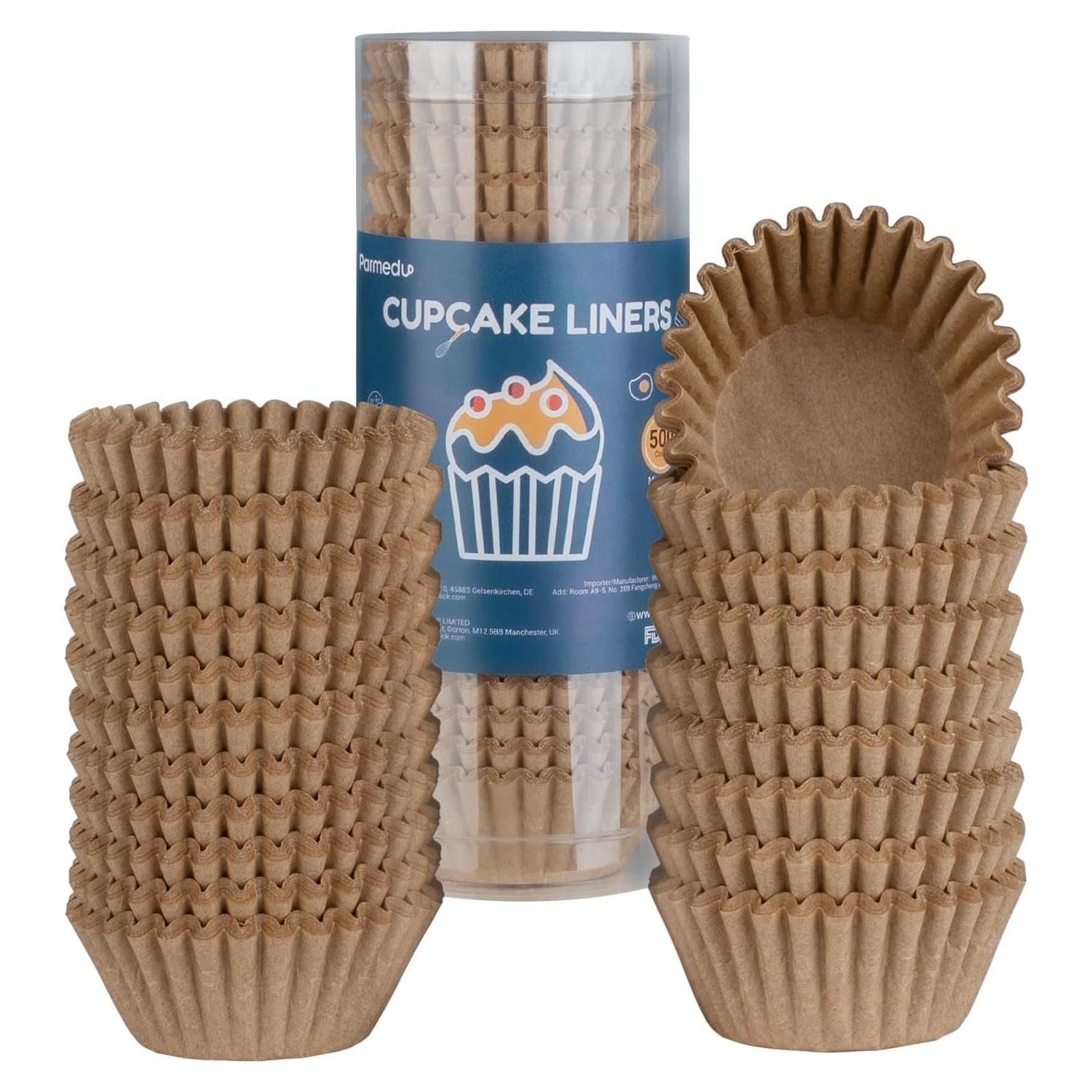 500 Forros de Papel para Cupcakes Mini Parmedu Naturales