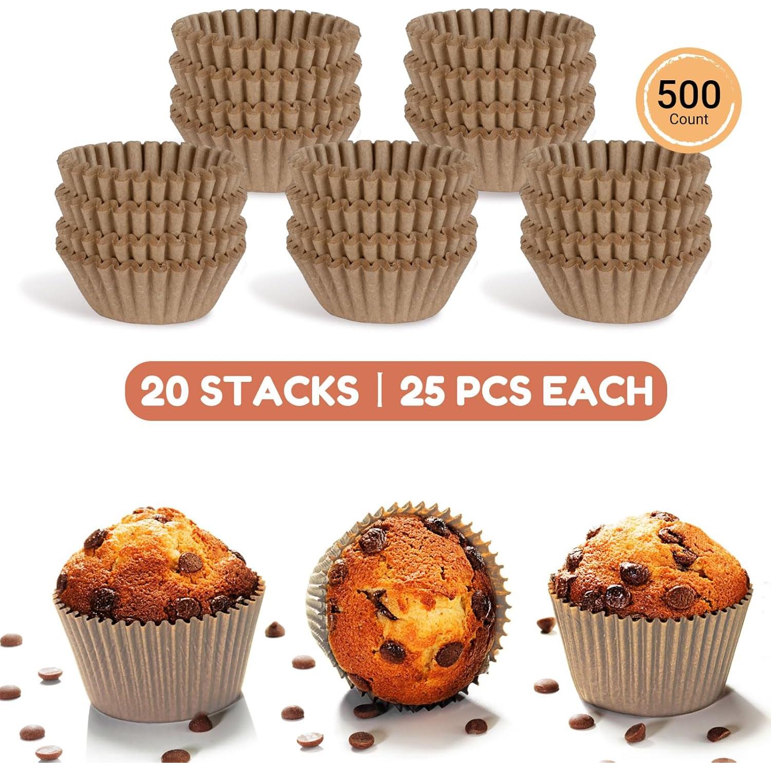 500 Forros de Papel para Cupcakes Mini Parmedu Naturales