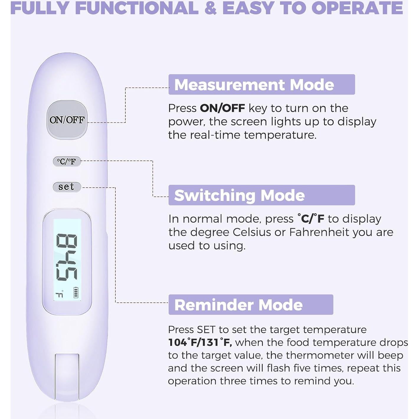Termómetro Digital de Carne Boutarzy - Lectura Instantánea 300°C