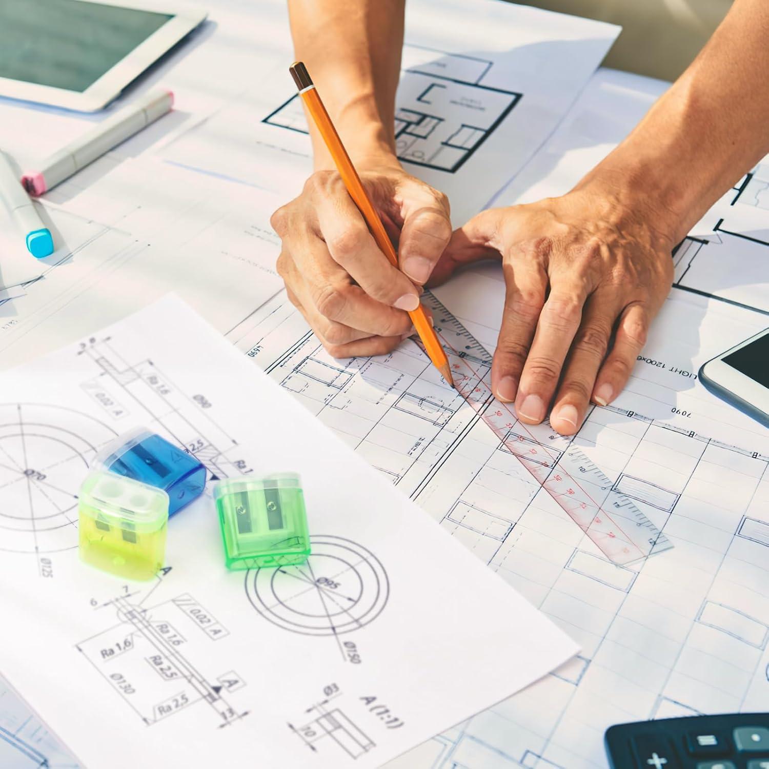 6 Sacapuntas Manuales JEFURE Doble Agujero Multicolor