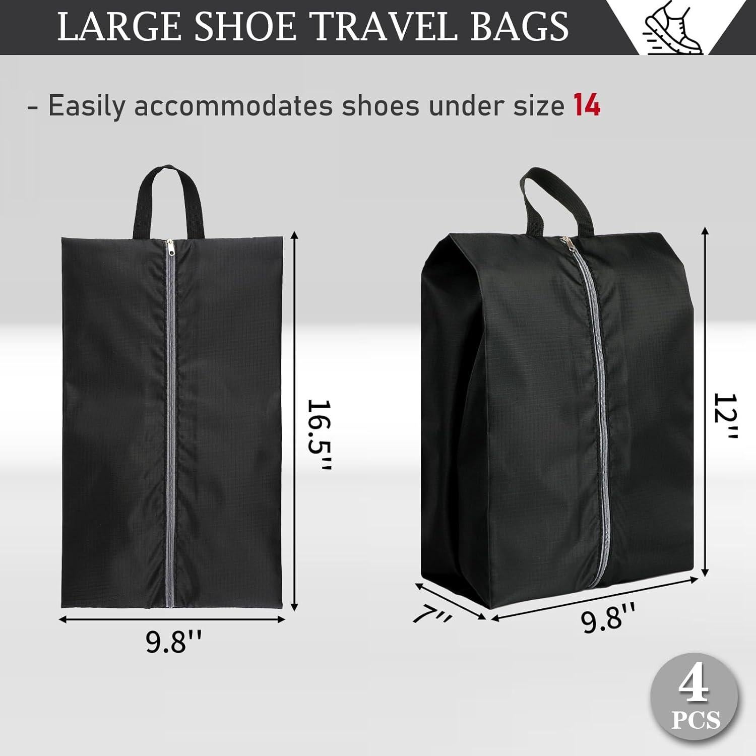 Bolsas para zapatos de viaje impermeables CBT7404, juego de 4