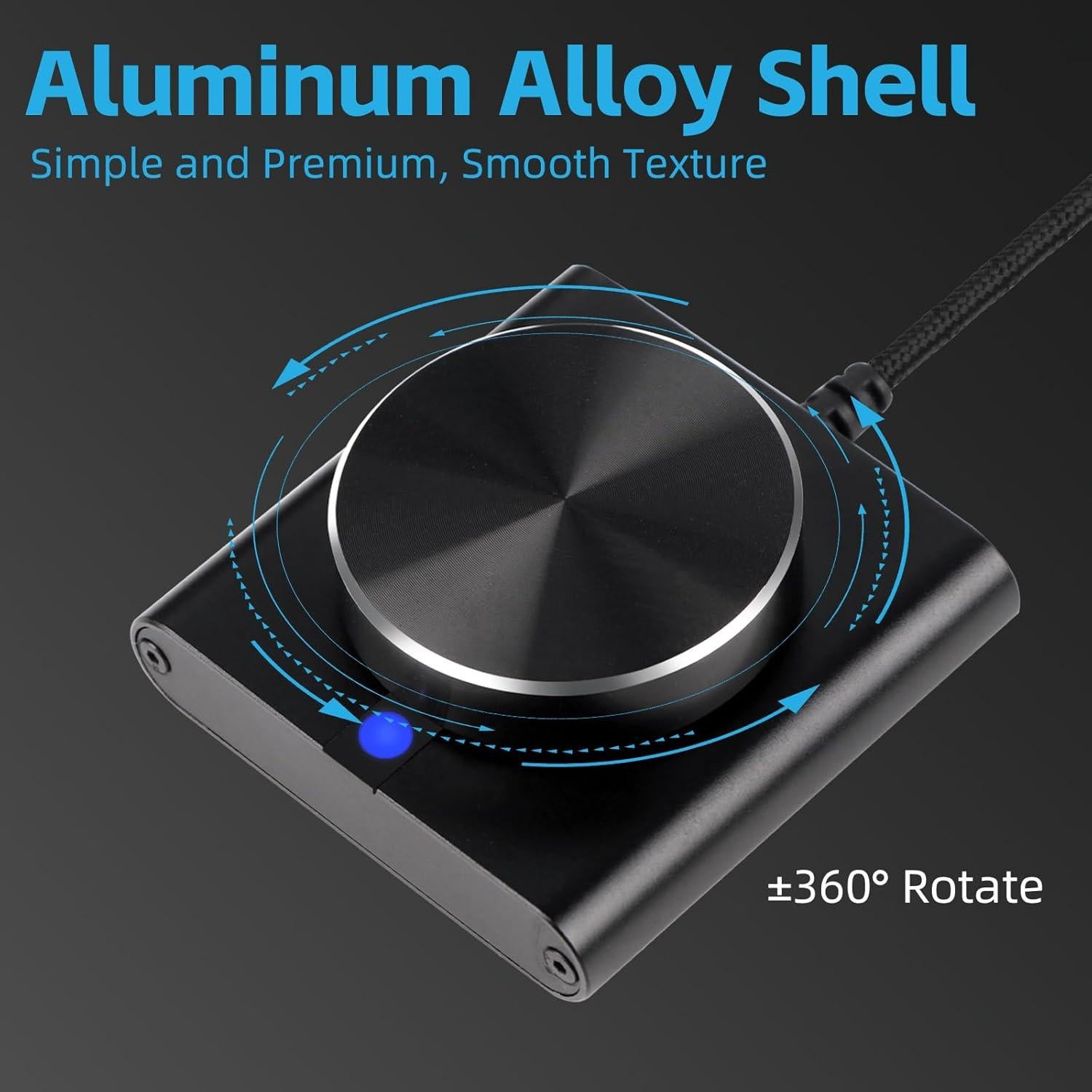 Controlador de Volumen USB Metálico para PC y Mac