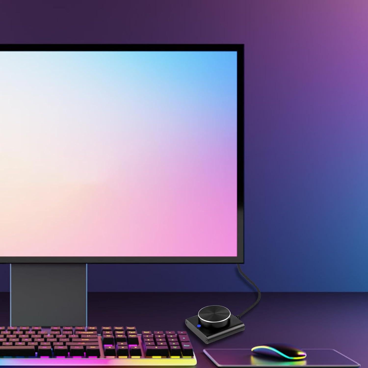 Controlador de Volumen USB Metálico para PC y Mac