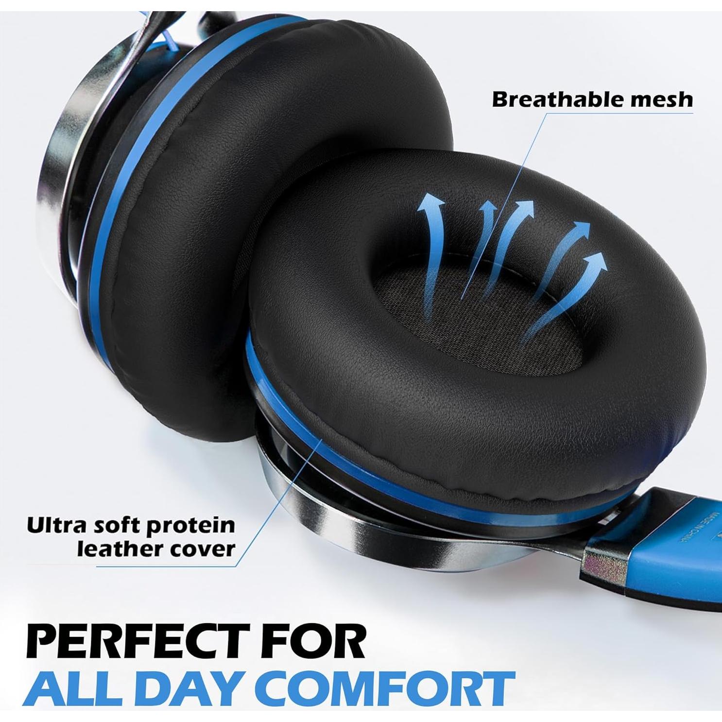 Auriculares AILIHEN C8 con cable 3.5mm, supraaurales, negro/azul
