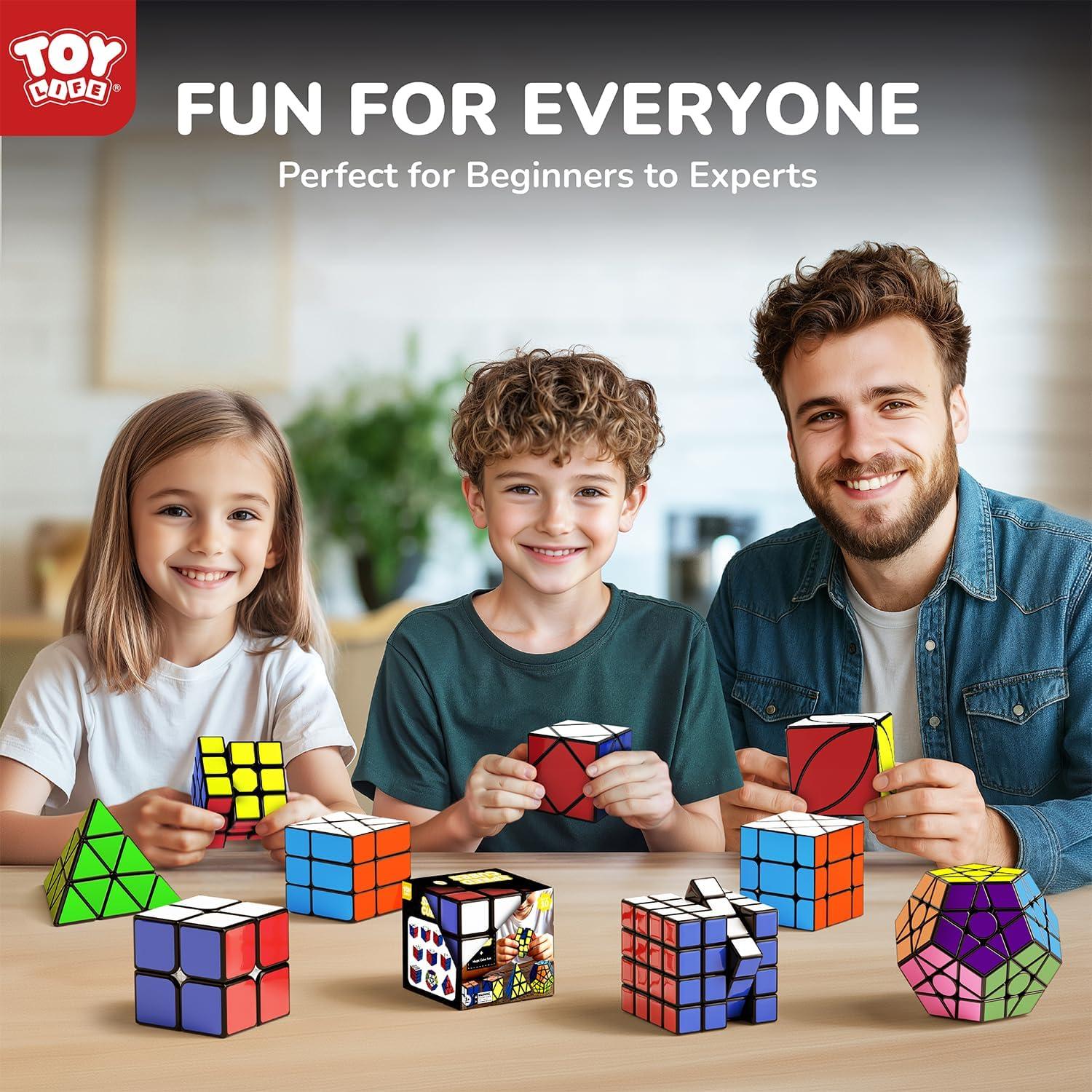 Conjunto de Cubos de Velocidad STEAM Life 10 Piezas - 2x2, 3x3, Pirámide, Espejo, Megaminx y Más