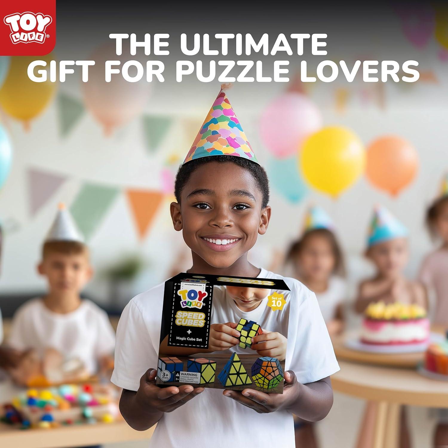 Conjunto de Cubos de Velocidad STEAM Life 10 Piezas - 2x2, 3x3, Pirámide, Espejo, Megaminx y Más