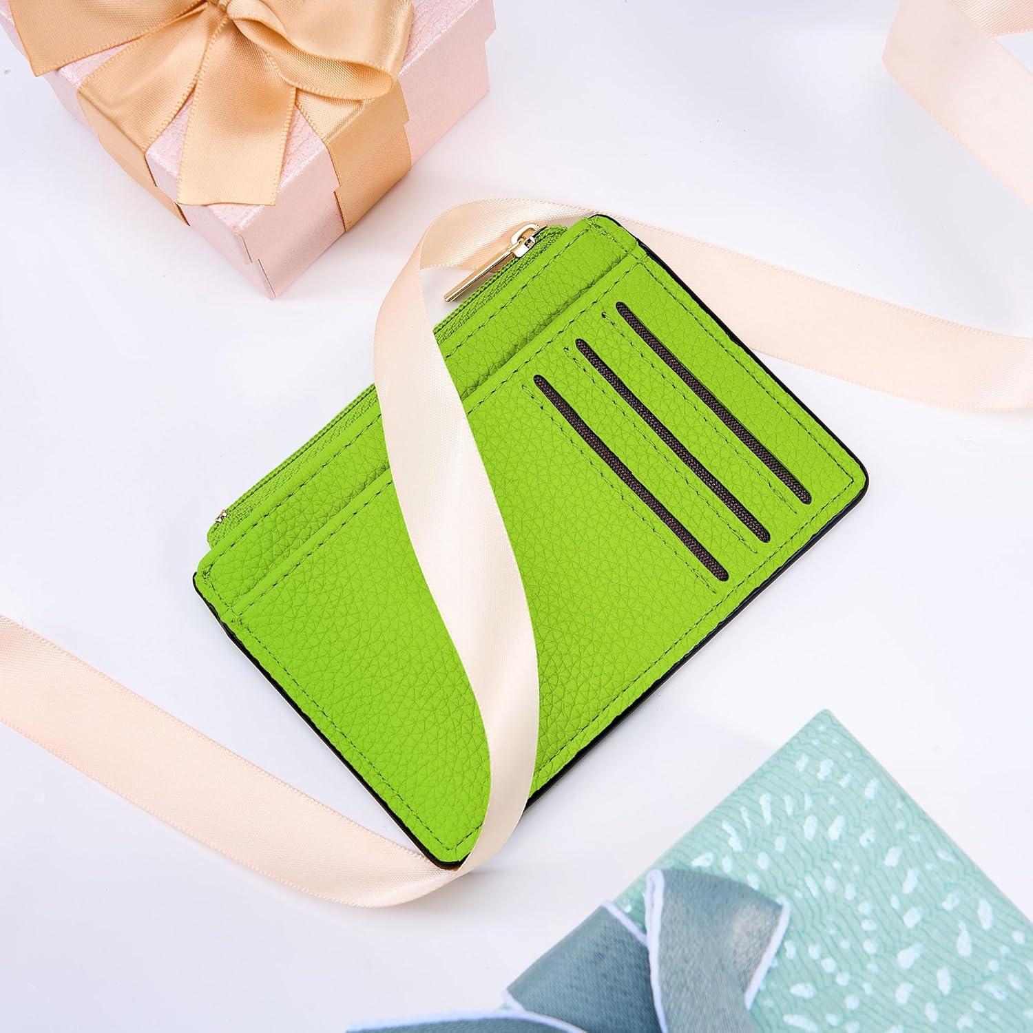 Soporte de Tarjeta de Crédito Tipmile Verde Manzana RFID Delgado