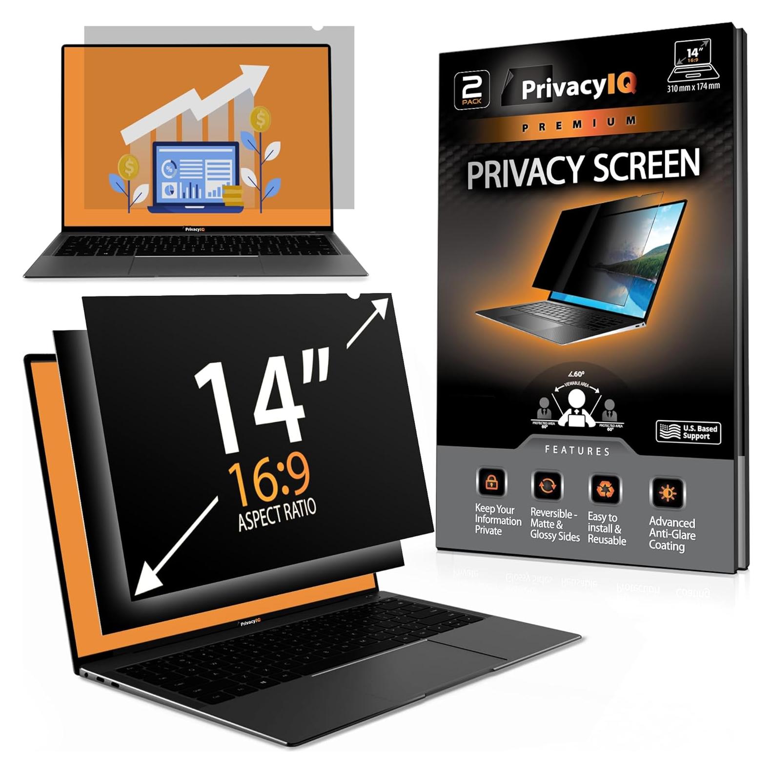 Filtro de Privacidad IQ 14" para Laptop 16:9 - Paquete de 2