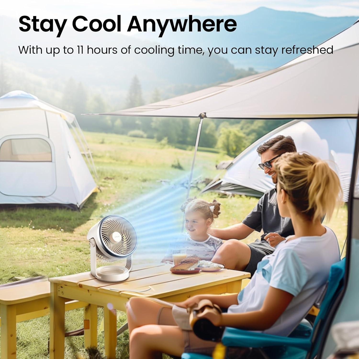 Ventilador de Escritorio BURLAN N701 10" Recargable Silencioso